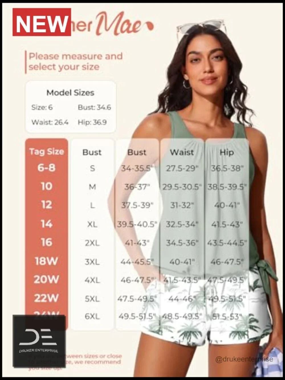 N/A blouson tankini